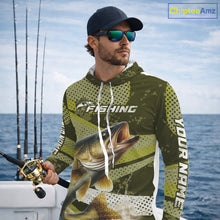 Load image into Gallery viewer, Walleye Fishing Custom Performance Fishing Shirts, Hooded Walleye Fishing Jerseys For Men NHT500