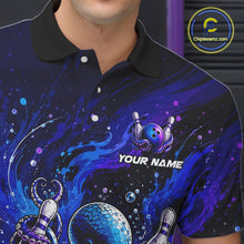 Load image into Gallery viewer, Men's Personalized Octopus Bowling Polo Shirt &amp; Quarter Zip Pullover – Custom Team Bowling Jersey NHT1174