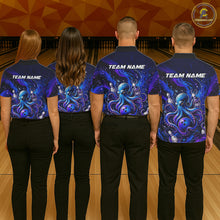 Load image into Gallery viewer, Women's Personalized Octopus Bowling Polo Shirt &amp; Quarter Zip Pullover – Custom Team Bowling Jersey NHT1174