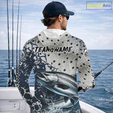 Load image into Gallery viewer, Personalized Chinook Salmon Saltwater Fishing Shirts Long Sleeve Hooded For Men, Salmon Fishing Jerseys NHT854