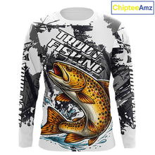 Load image into Gallery viewer, Brown Trout Fishing Shirt Long Sleeve, Tournament Fishing Shirts, Trout Fly Fishing Shirt NHT449