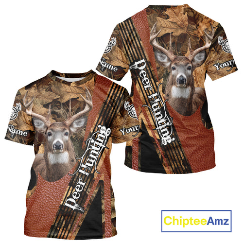 Deer Hunting Orange With Camo Autumn - Personalized All Over Print Deer Hunting Clothes NHT292