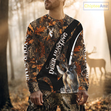 Load image into Gallery viewer, Whitetail Deer Hunting Orange Camo Hoodie, Sweatshirt Hunting Shirt For Men NHT347