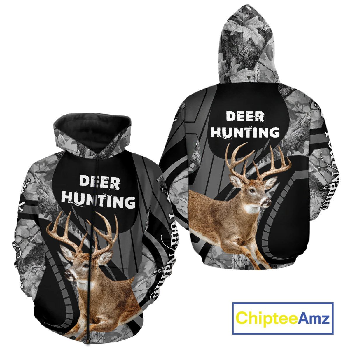 Deer Buck Custom Name 3D All Over Printed Shirts, Hunting Hoodie For Men NHT350