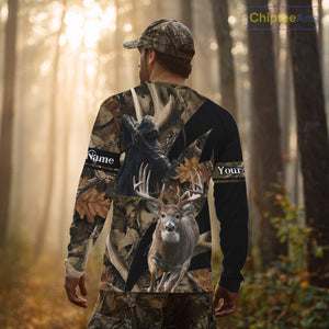 Custom Camo Deer Shed 3D Animal Deer Hunting Shirt Best Hunting Clothes For Season NHT220