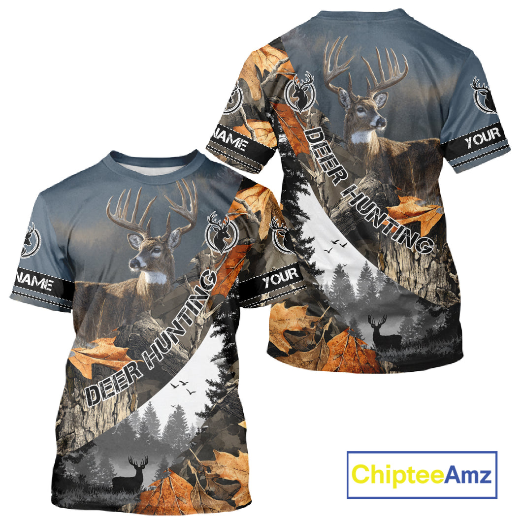 Deer Hunting Camo Custom 3D All Over Print Shirt, Personalized Gift NHT297