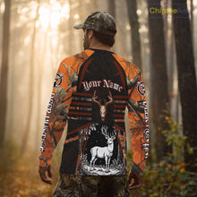 Load image into Gallery viewer, Blaze Orange Camo Hoodie Hunting Shirt, Deer Sweatshirt Shirt for Men, Deer Hunting Season NHT356