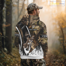 Load image into Gallery viewer, Forest Camo Deer Hunting 3D Shirt – Custom Name Personalized Gift NHT299