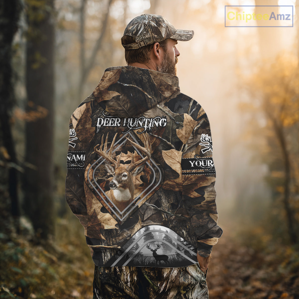 Personalized Deer Hunting Camouflage Pattern Hunter Gift, Deer Hunting Season Shirt NHT306