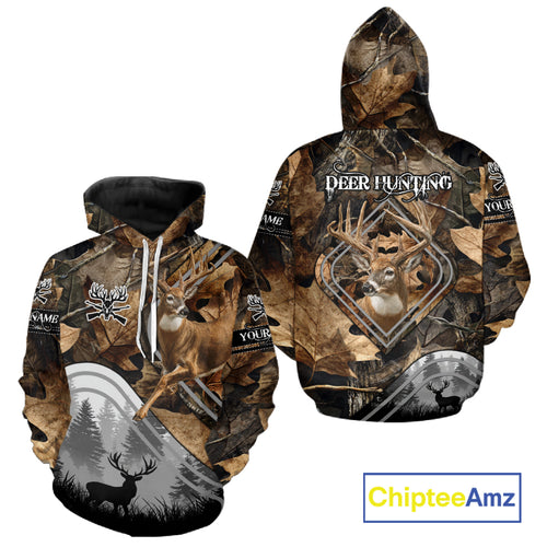 Personalized Deer Hunting Camouflage Pattern Hunter Gift, Deer Hunting Season Shirt NHT306