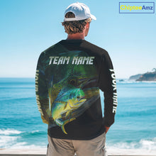 Load image into Gallery viewer, Mahi Mahi (Dorado) Fishing Customize Name Fishing Shirts Long Sleeve For Men NHT569