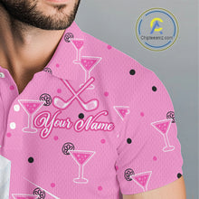 Load image into Gallery viewer, Personalized Mens Golf Polo Shirt With Flamingo Sleep– Funny Cartoon Pattern For Golfer NHT598
