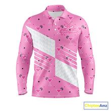 Load image into Gallery viewer, Personalized Mens Golf Polo Shirt With Flamingo Sleep– Funny Cartoon Pattern For Golfer NHT598