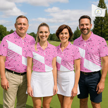 Load image into Gallery viewer, Personalized Mens Golf Polo Shirt With Flamingo Sleep– Funny Cartoon Pattern For Golfer NHT598