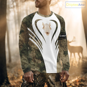 Best Wild Boar Hunting Shirt Camo Custom Name Skull Boar Hunting Clothes For Hunters NHT169