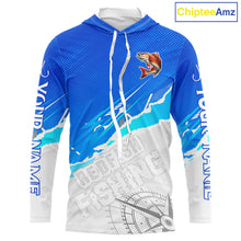 Load image into Gallery viewer, Redfish Fishing Custom Hooded Fishing Shirts Long Sleeve For Men, Redfish Saltwater Fishing Shirt NHT647