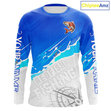 Load image into Gallery viewer, Redfish Fishing Custom Fishing Shirts Long Sleeve For Men, Redfish Saltwater Fishing Shirt NHT647