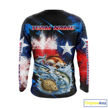 Load image into Gallery viewer, Texas Grand Slam Custom Fishing Shirts Long Sleeve, Texas Flag Fishing Jersey NHT506