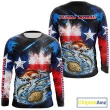 Load image into Gallery viewer, Texas Grand Slam Custom Fishing Shirts Long Sleeve, Texas Flag Fishing Jersey NHT506