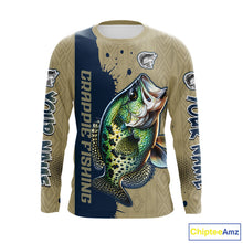 Load image into Gallery viewer, Personalized Crappie Fishing Shirts Long Sleeve For Men, Crappie Fishing Jerseys NHT510