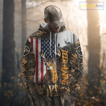 Load image into Gallery viewer, Orange Deer Hunting Camouflage Personalized Hunting Shirt, Hoodie Hunting Shirt For Men NBT308