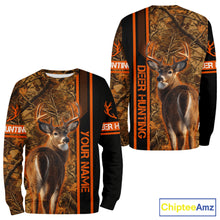 Load image into Gallery viewer, Whitetail Deer Hunting Season Shirt 3D Custom Hoodie Hunting Gift Orange Camouflage Deer Shirts NBT309