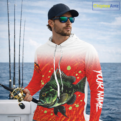 Personalized Crappie Fishing Jerseys For Fishing Team, Custom Name Fishing Shirt Long Sleeve Hooded NBT409