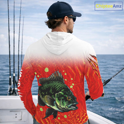 Personalized Crappie Fishing Jerseys For Fishing Team, Custom Name Fishing Shirt Long Sleeve Hooded NBT409