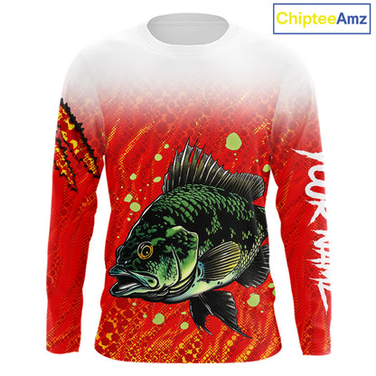 Personalized Crappie Fishing Shirts For Fishing Team, Custom Made Fishing Shirts Long Sleeve NBT409