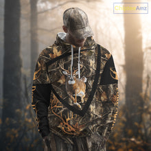 Load image into Gallery viewer, Personalized Whitetail Deer Hunting Brown Camouflage 3D All Over Printed Shirt NBT277
