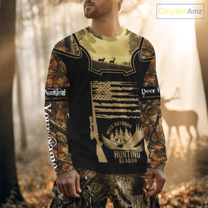 Custom Deer Hunting Season Camo Shirt for Men, Hunting Apparel for Deer Hunters, Hunting Gifts NBT116