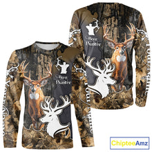 Load image into Gallery viewer, Personalized Deer Hunting 3D All Over Printed Hoodie Brown Leaves Camo, Hunting accessories NBT318