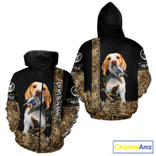 Load image into Gallery viewer, Duck Hunting with Beagle Dog Camo Custom Name All Over Print Shirts, Hunting Gifts NBT120