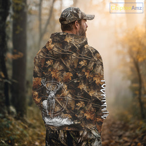Deer Hunting Full Forest Camo 3D Printing Custom Name Shirts, Deer Hunting Clothes NBT126