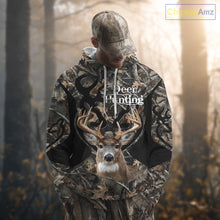 Load image into Gallery viewer, Personalized Deer Hunting 3D All Over Printed Hoodie Forest Camo, Hunting Gift NBT331