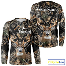 Load image into Gallery viewer, Personalized Deer Hunting 3D All Over Printed Hoodie Forest Camo, Hunting Gift NBT331