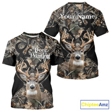 Load image into Gallery viewer, Personalized Deer Hunting 3D All Over Printed Hoodie Forest Camo, Hunting Gift NBT331