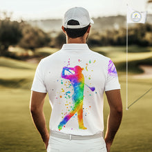Load image into Gallery viewer, Custom Rainbow Color Golf Lover Women's Polo Shirt, It's in my DNA Shirt, Golf Gifts NBT483