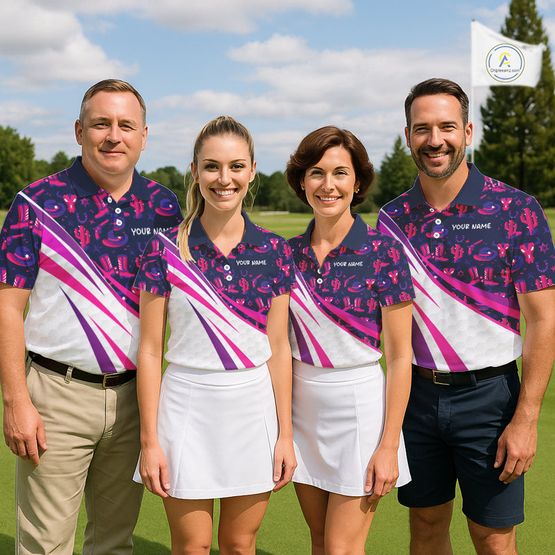 Mens Funny Cowgirl Golf Polo Shirts Golf Outfits, Personalized Golf Gifts NBT484