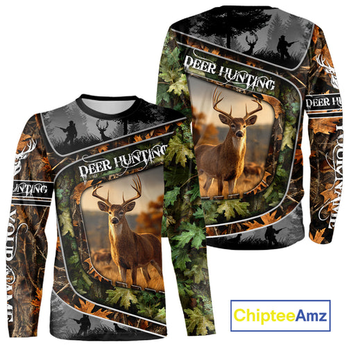 Deer Hunting Custom Name Camo Shirts - Personalized Hunting Clothes for Deer Hunting Season NBT38