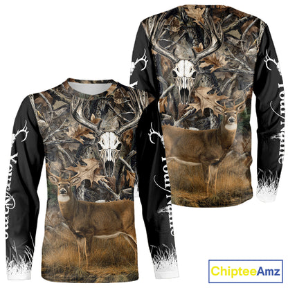 Deer Buck Camouflage Custom Name 3D All Over Printed Shirts, Deer Hunting Shirt, Hunting Accessories NBT337