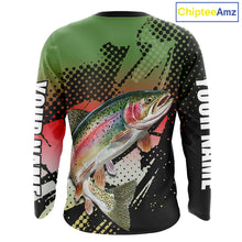 Load image into Gallery viewer, Rainbow Trout Fishing Shirts Long Sleeve Custom Name, Fishing Team Shirts NBT426