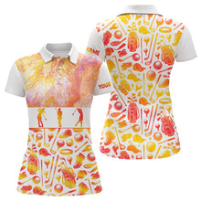 Load image into Gallery viewer, Womens Golf Polo Shirts Custom Name Marble Color, Personalized Golf Shirt For Women NBT502