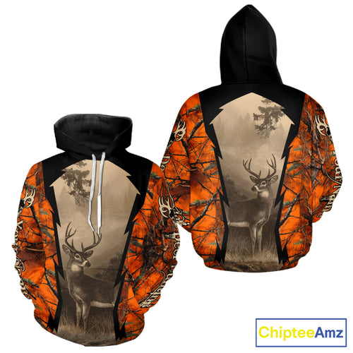 Orange Camouflage Deer Hunting Shirts, Hunting Clothes for Men, Deer Hunting Gifts NBT227