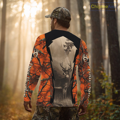 Orange Camouflage Deer Hunting Shirts, Hunting Clothes for Men, Deer Hunting Gifts NBT227