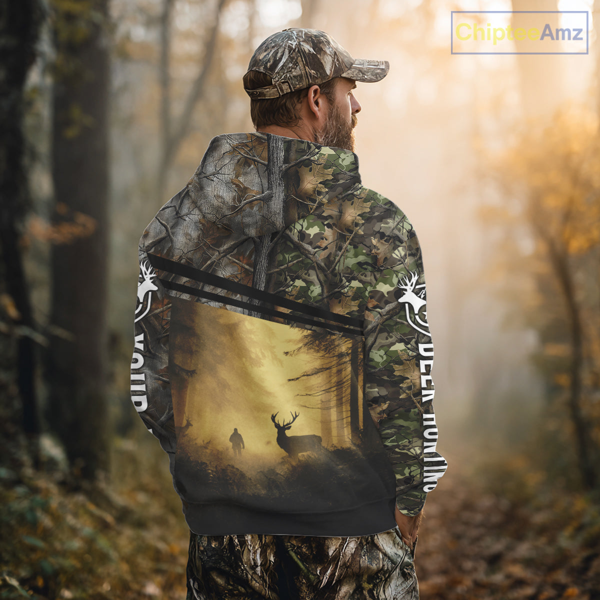 Whitetail Deer Hunting Custom Name Camouflage Shirt, Best for Hunting Season NBT286