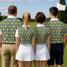 Load image into Gallery viewer, Golf Polo Shirts For Men Custom Argyle Plaid Pattern Golf Shirts, Gift For Golf Lovers NBT513
