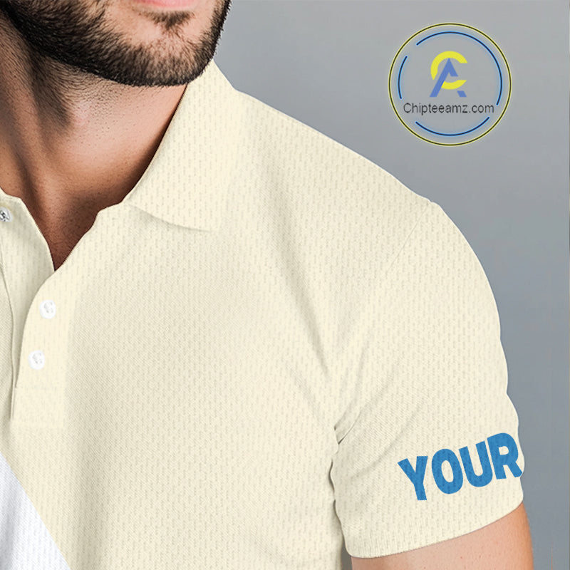 Close-up polyester fabric funny alligator American flag custom golf shirt moisture-wicking