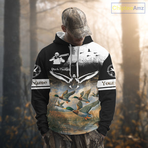 Personalized Duck Hunting Camo Waterfowl 3D All Over Printed Shirts, Hunting Gifts NBT145