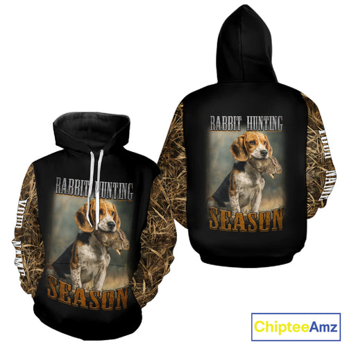 Rabbit Hunting Camouflage 3D Printing Custom Name Shirt, Rabbit Hunting Season NBT147